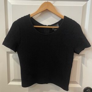 sachin & bibi black ribbed sweater‎ back zip size s